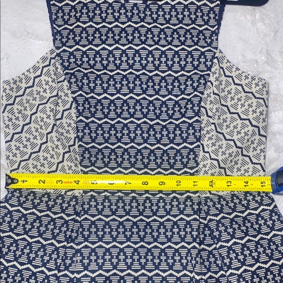 LOFT Blue Sheath Midi Dress Crew Neck Sleeveless 100% Cotton - Picture 5 of 8